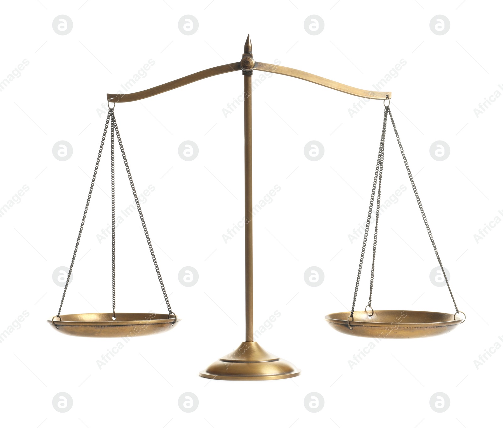 Photo of Scales of justice on white background. Law concept