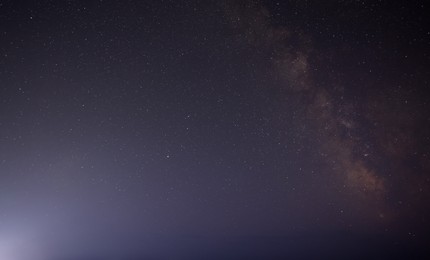 Picturesque view of starry sky at night