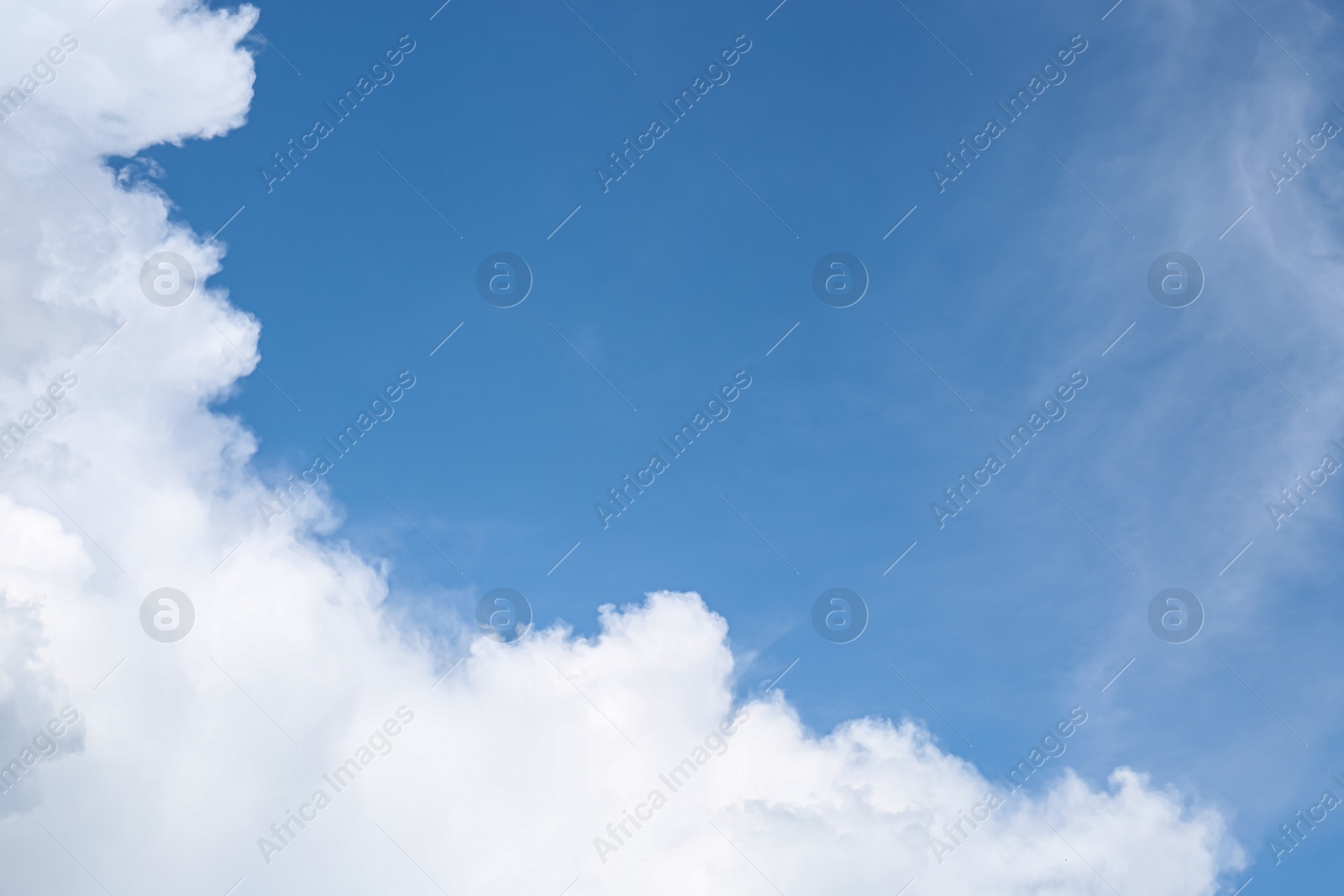 Photo of Picturesque view of beautiful blue sky with fluffy clouds