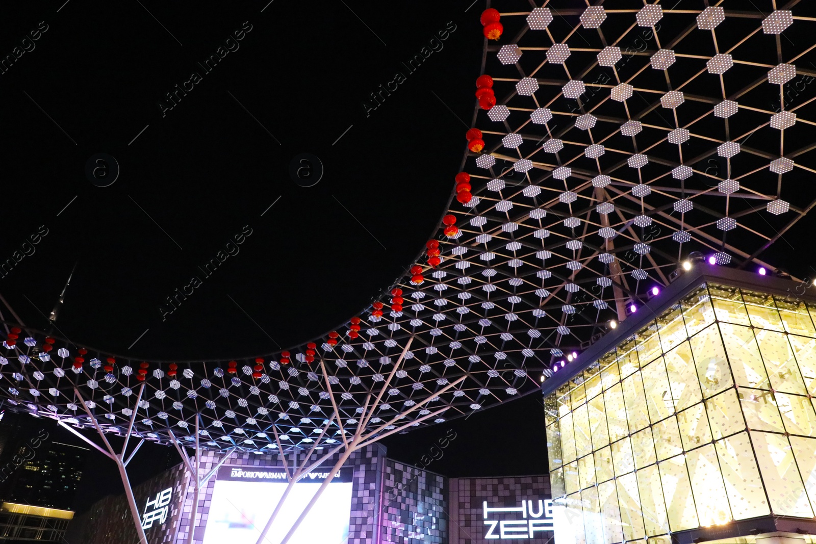 Photo of DUBAI, UNITED ARAB EMIRATES - NOVEMBER 04, 2018: Beautiful view of City Walk at night