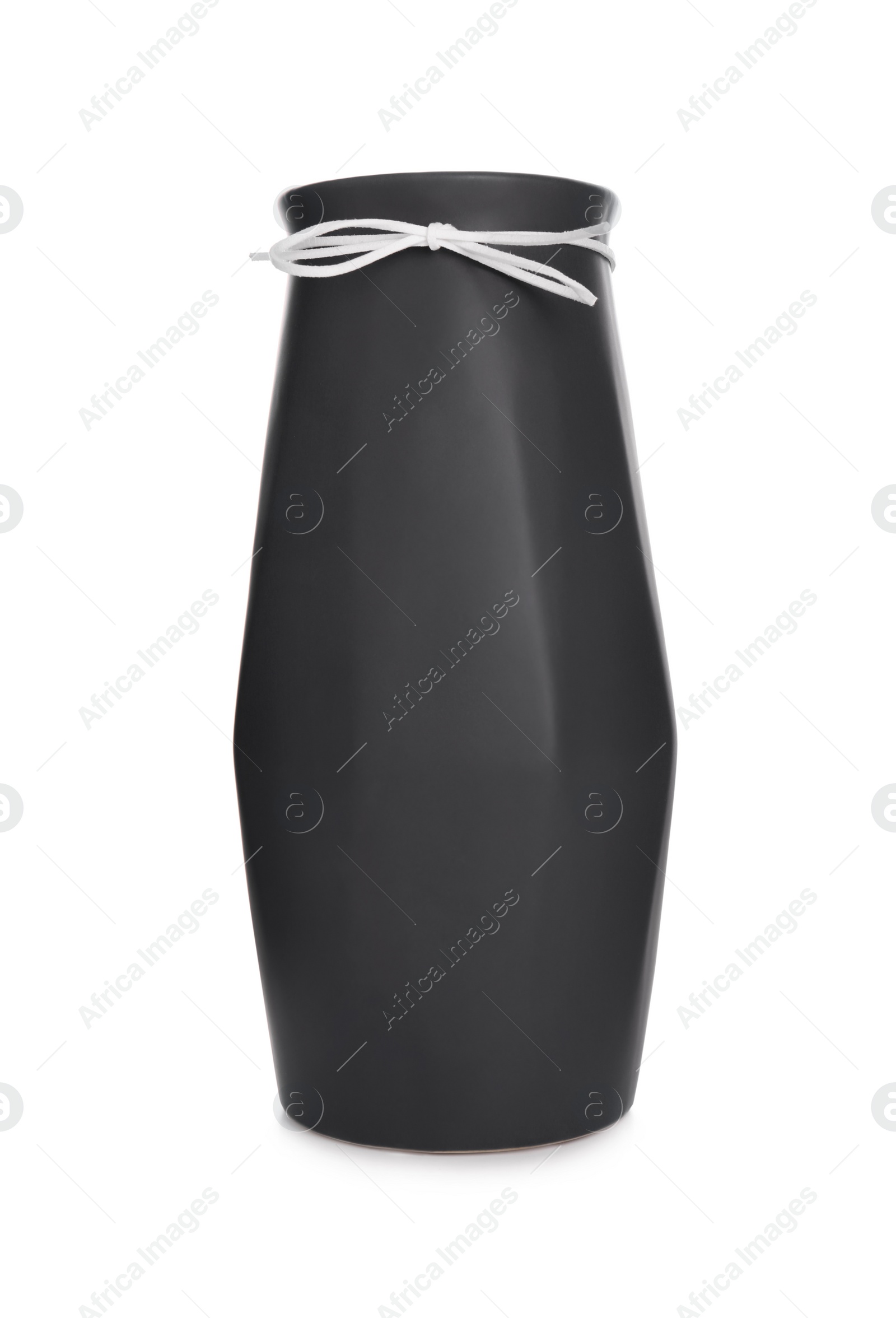 Photo of Empty stylish ceramic vase isolated on white