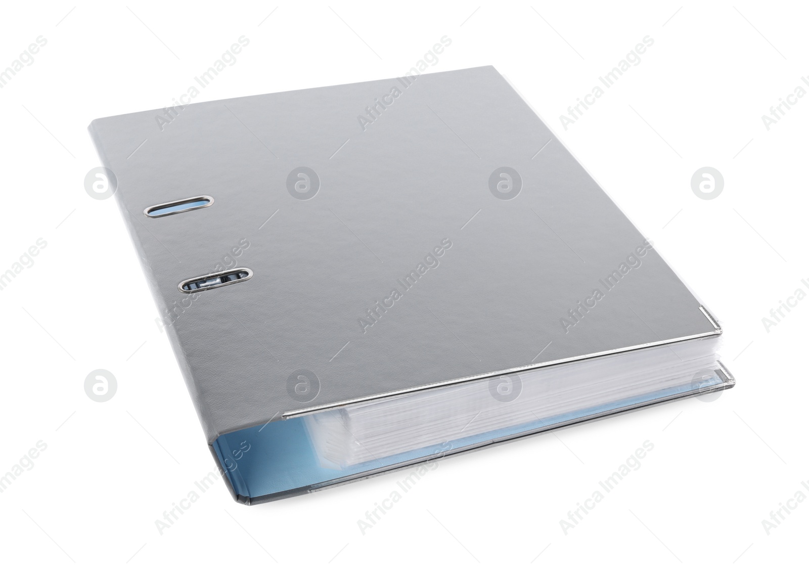 Photo of One grey office folder isolated on white