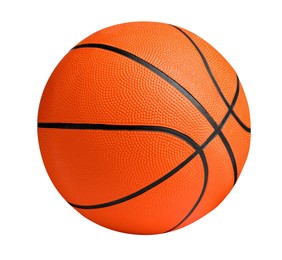 New orange basketball ball isolated on white