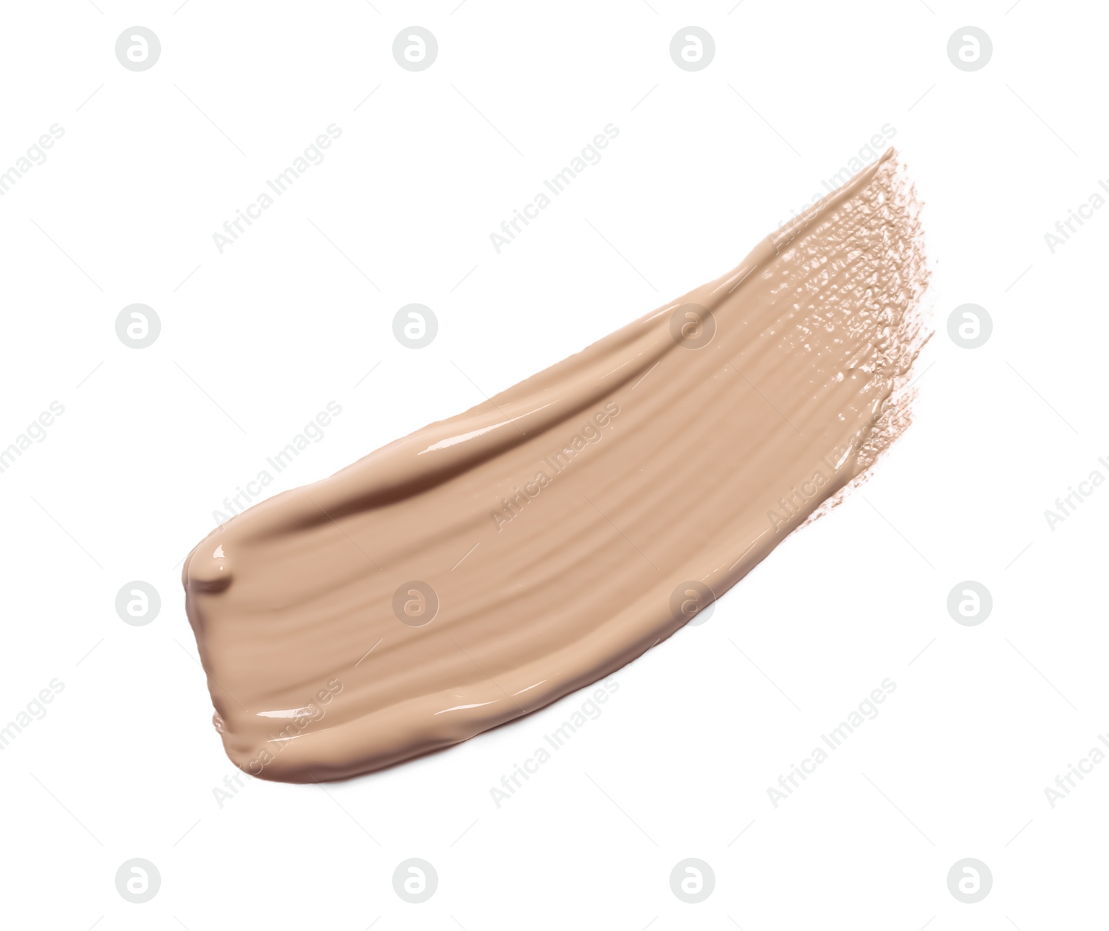 Photo of Smear of skin foundation isolated on white, top view