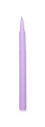 One violet marker on white background, top view