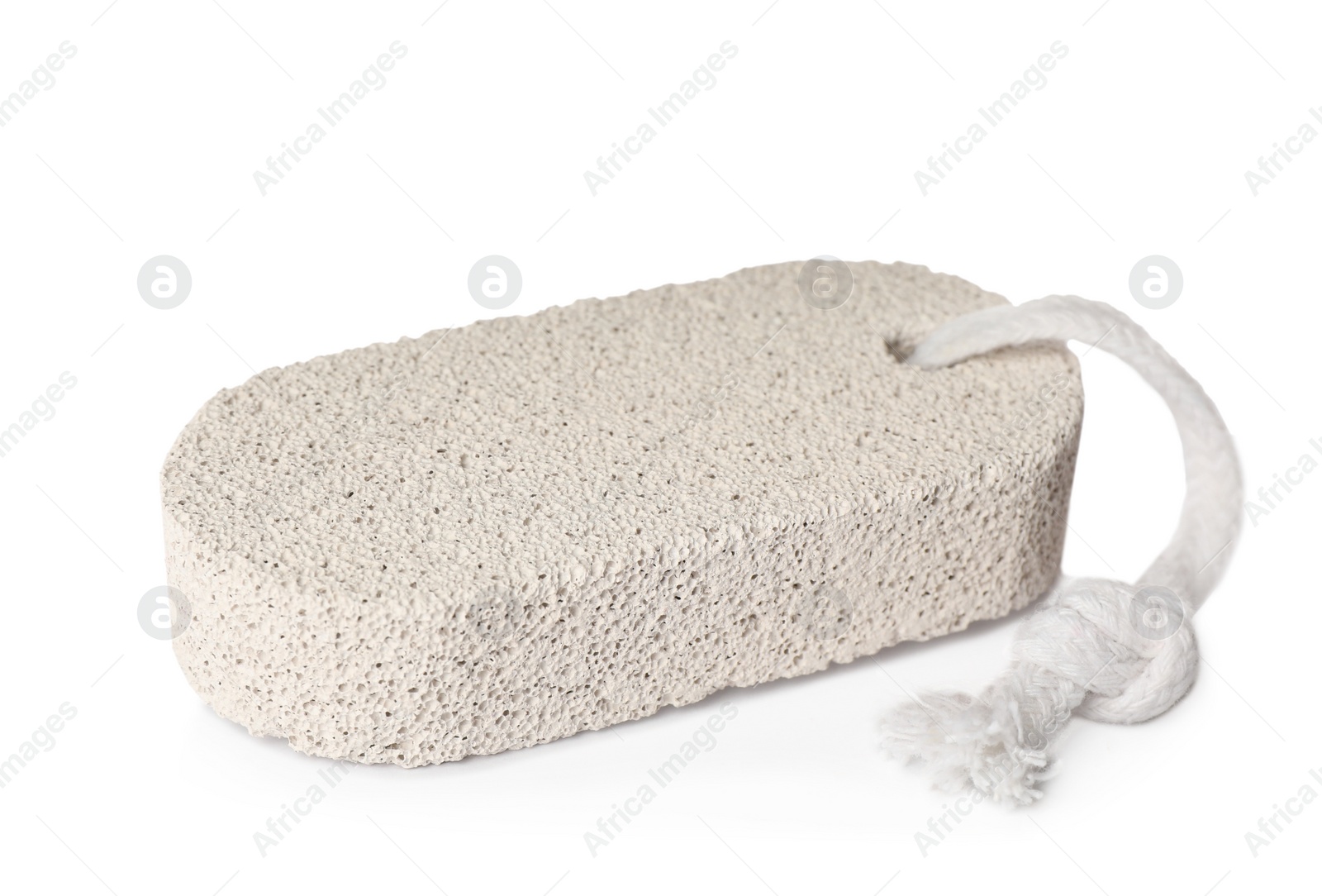 Photo of Pumice stone isolated on white. Pedicure tool