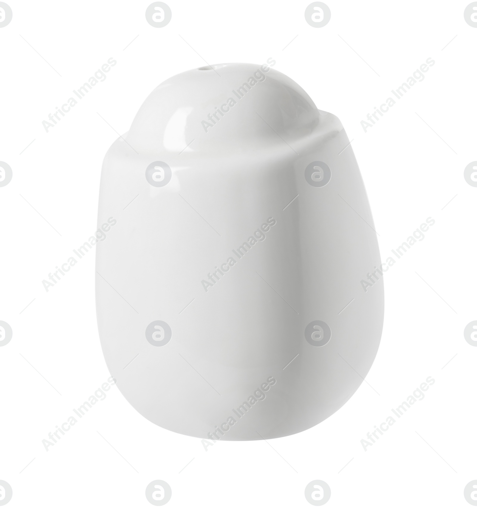 Photo of One ceramic spice shaker isolated on white