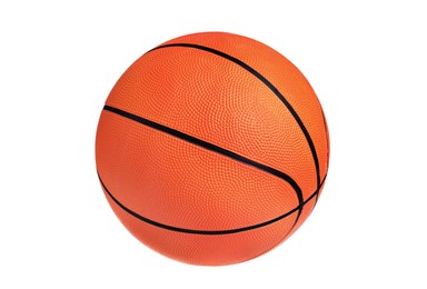 New orange basketball ball isolated on white