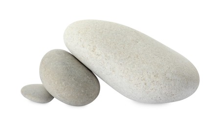 Photo of Group of different stones isolated on white