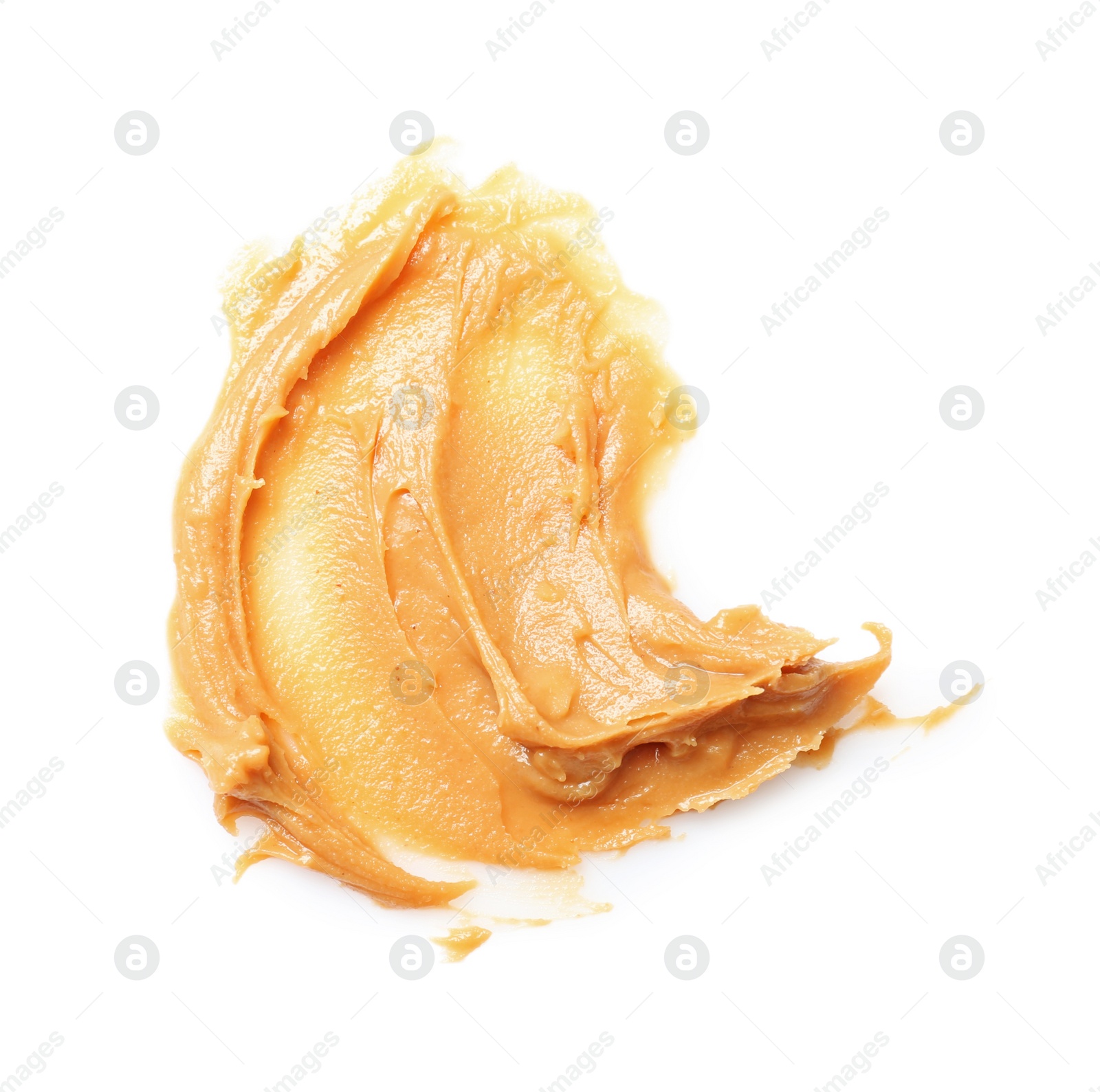 Photo of Creamy peanut butter on white background