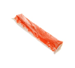 Delicious fresh crab stick isolated on white