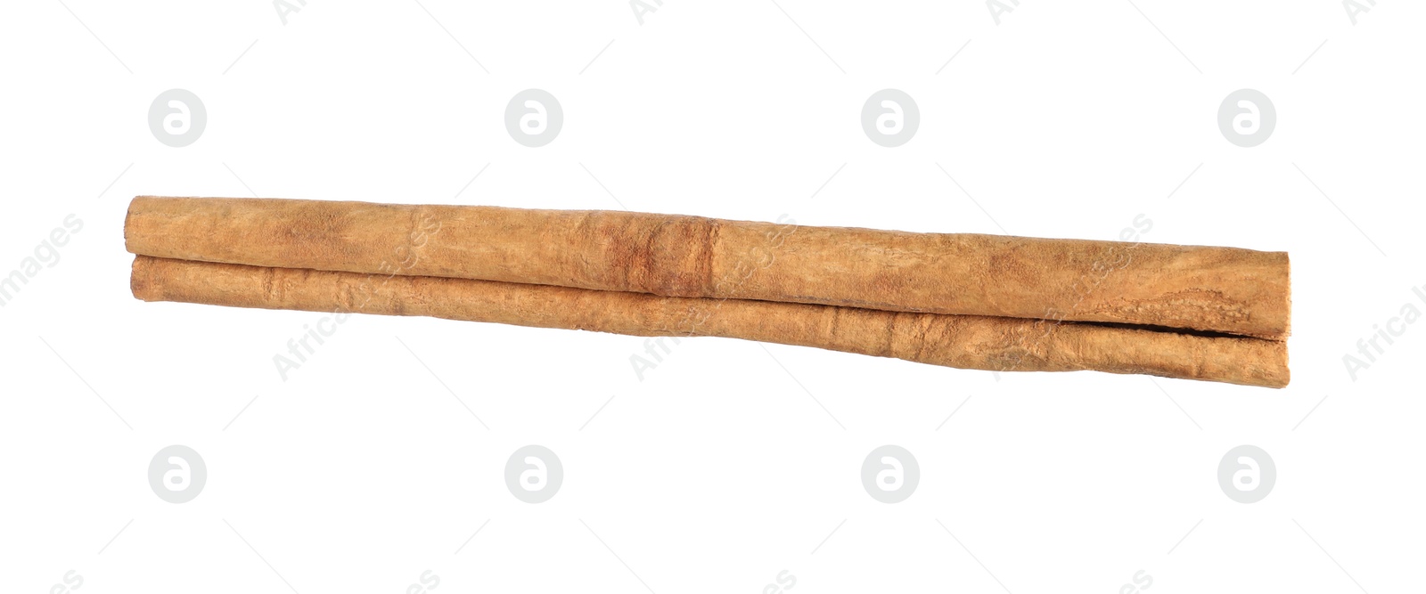 Photo of One aromatic cinnamon stick isolated on white