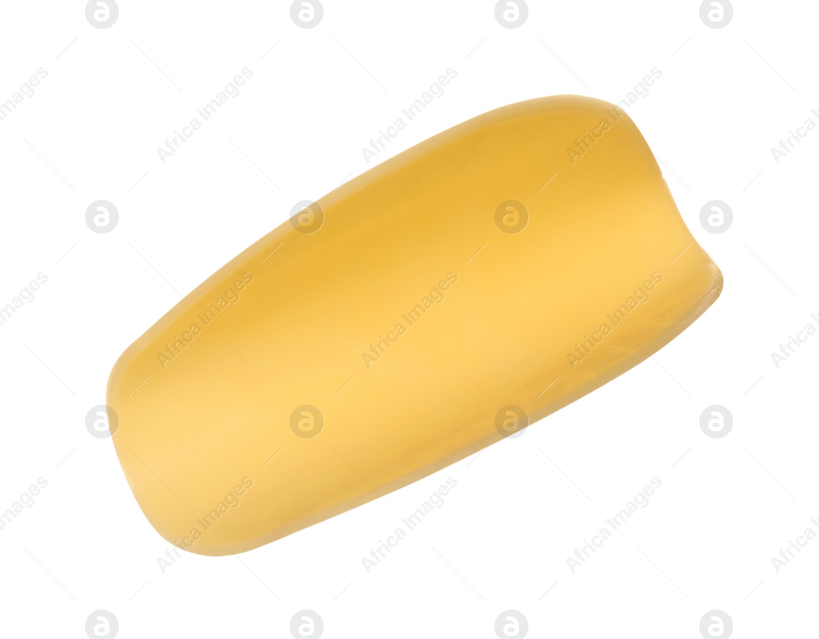 Photo of Slice of tasty cheese isolated on white