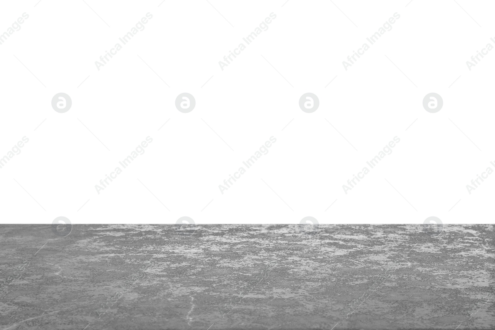 Photo of Empty stone surface against white background. Mockup for design