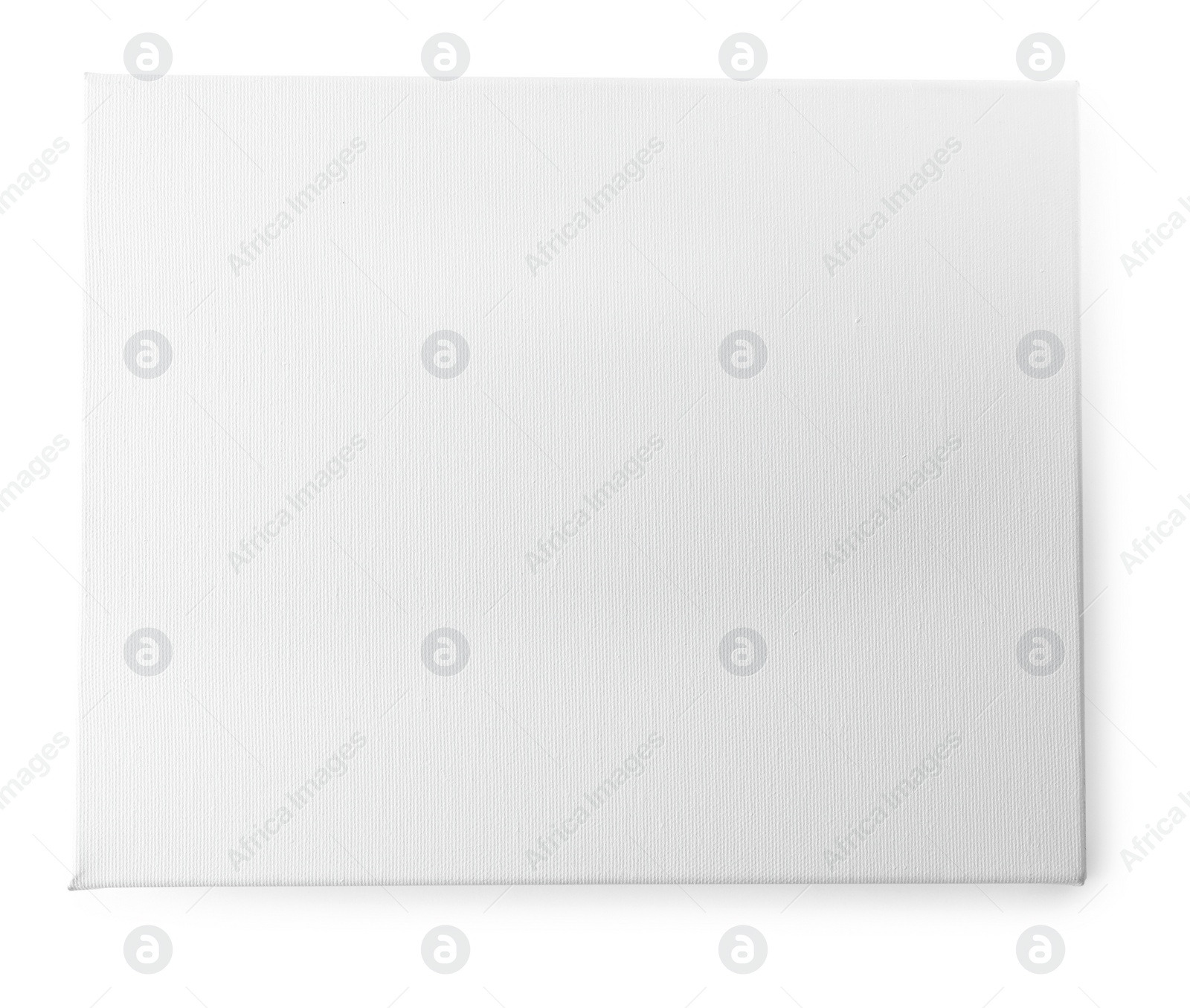 Photo of Blank canvas isolated on white. Mockup for design