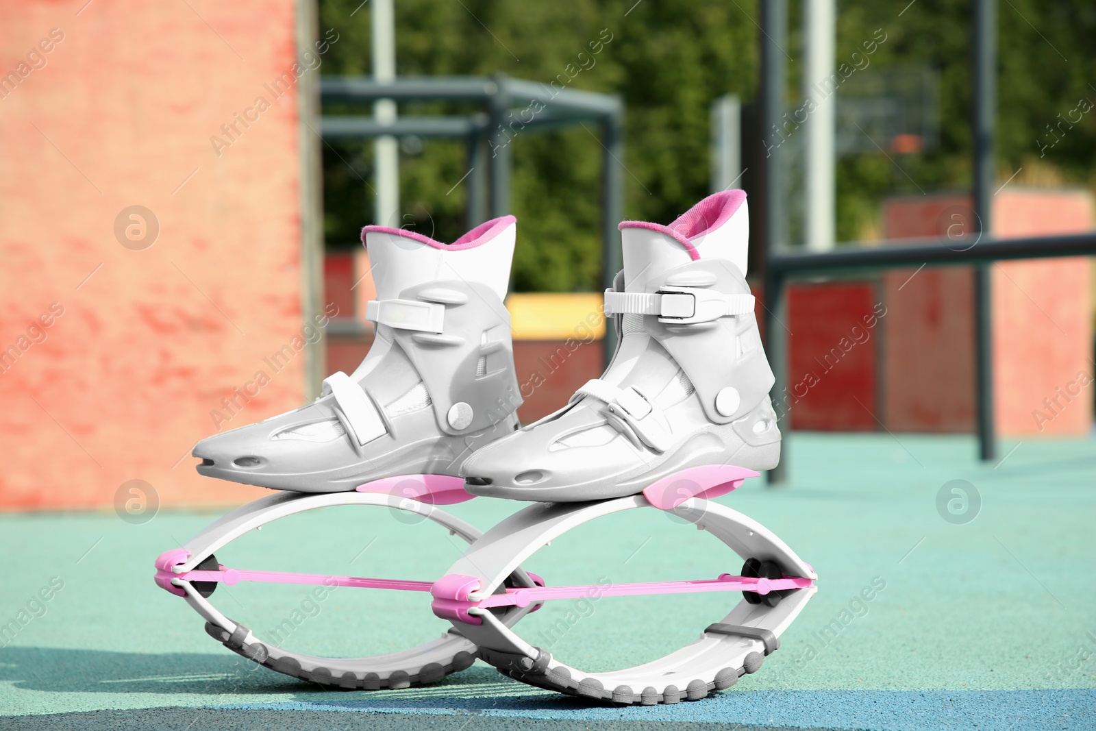 Photo of Stylish kangoo jumping boots in workout park