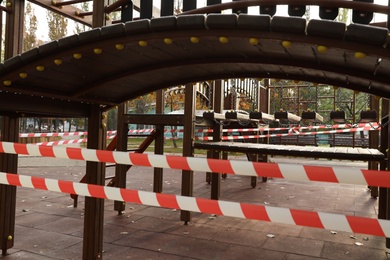 Photo of Empty children's playground closed during COVID-19 quarantine