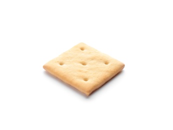 Crispy cracker isolated on white. Delicious snack