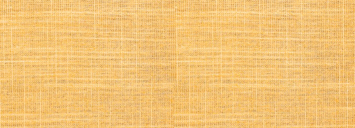 Texture of yellow burlap fabric as background, top view. Banner design