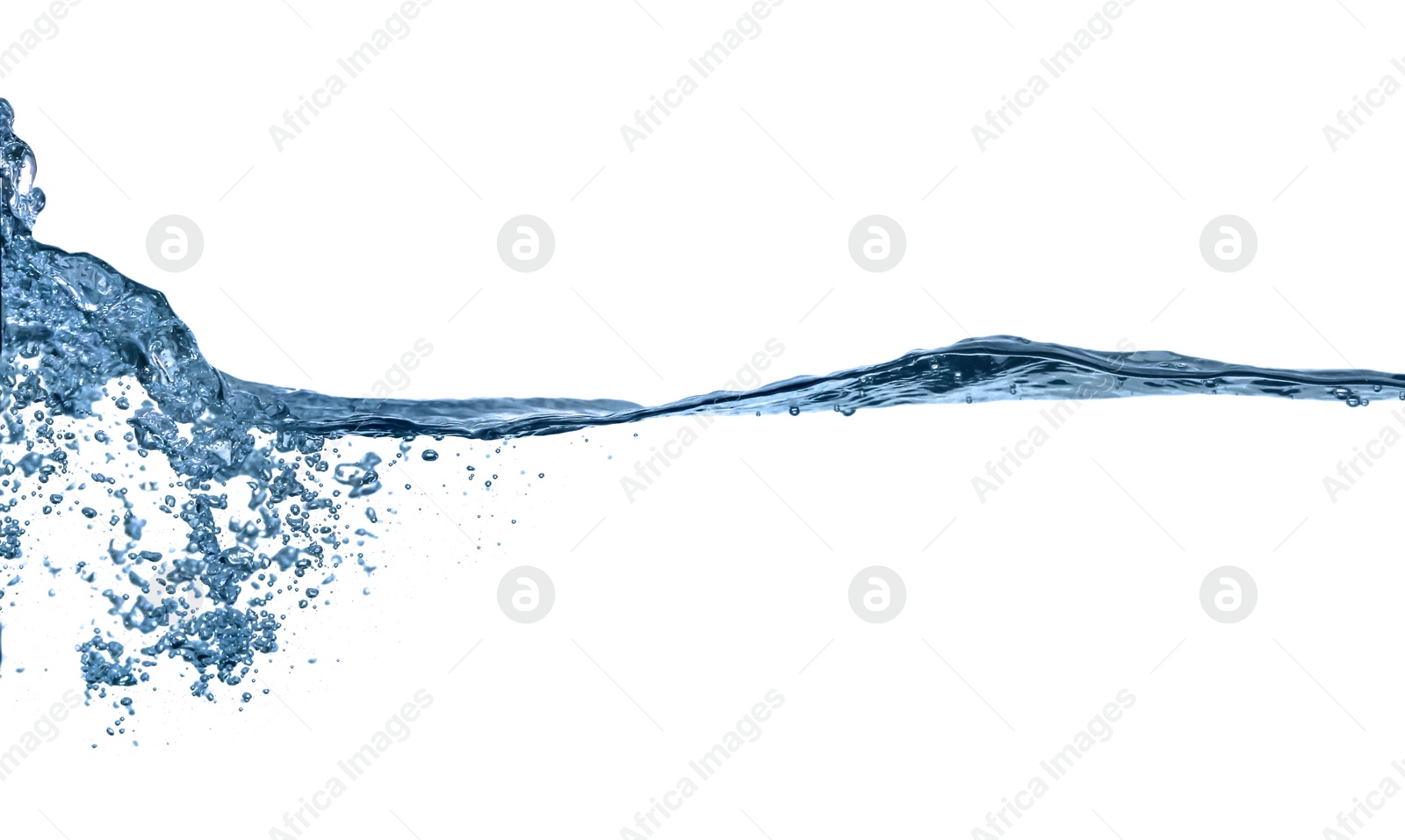 Photo of Splash of pure water on light background, closeup