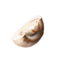 Photo of Piece of fresh mushroom on white background