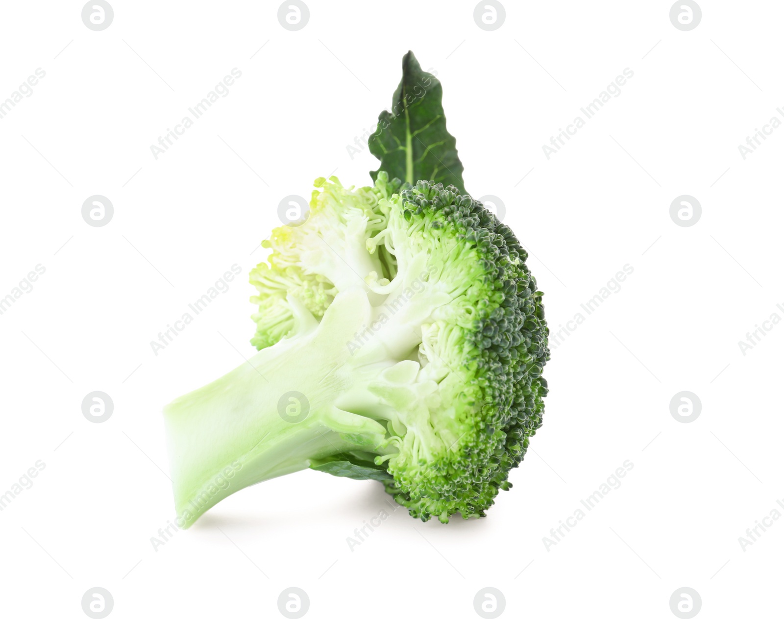 Photo of Fresh green broccoli isolated on white. Organic food