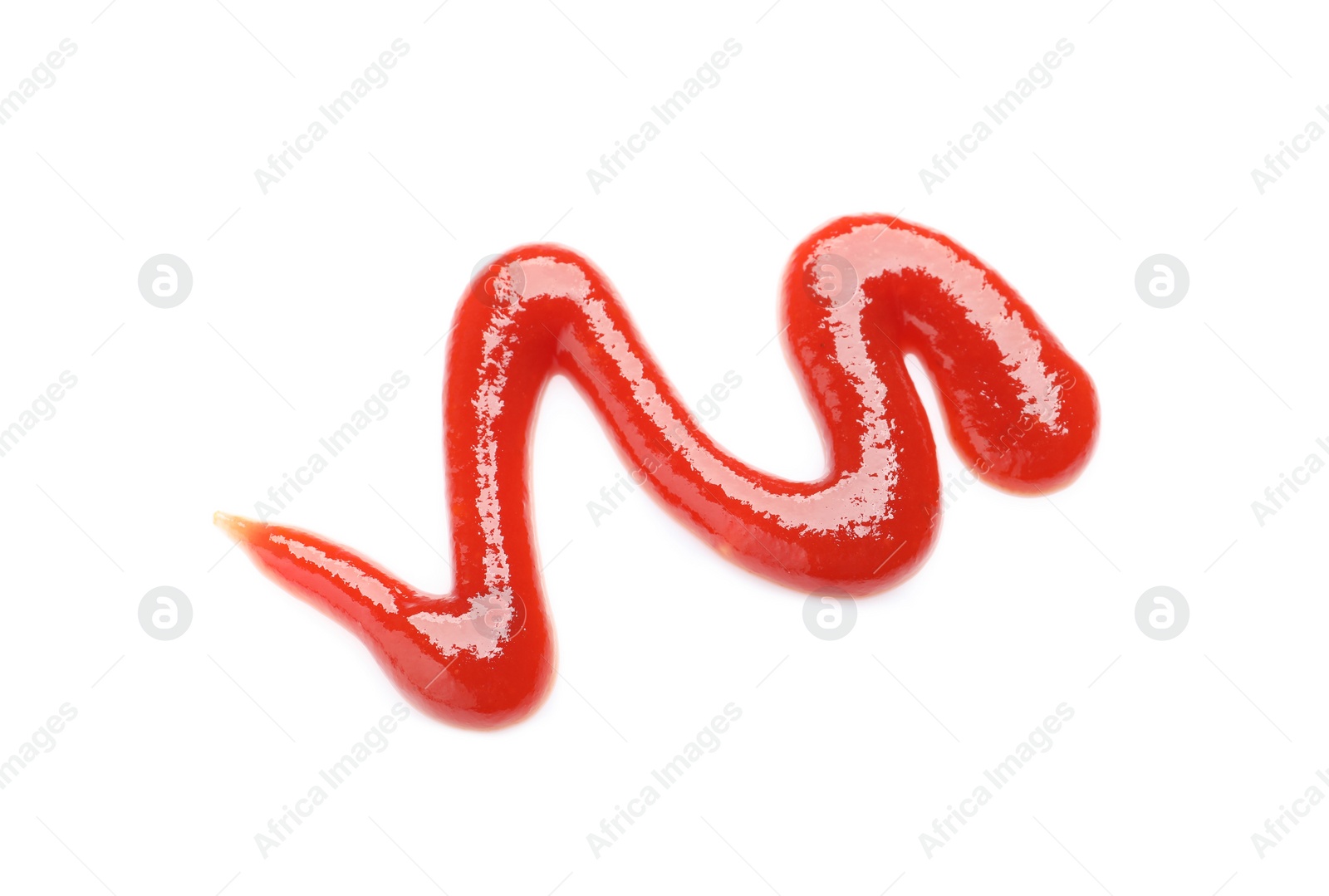 Photo of Delicious tomato sauce on white background, top view