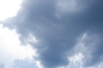 Dark gloomy clouds on sky as background