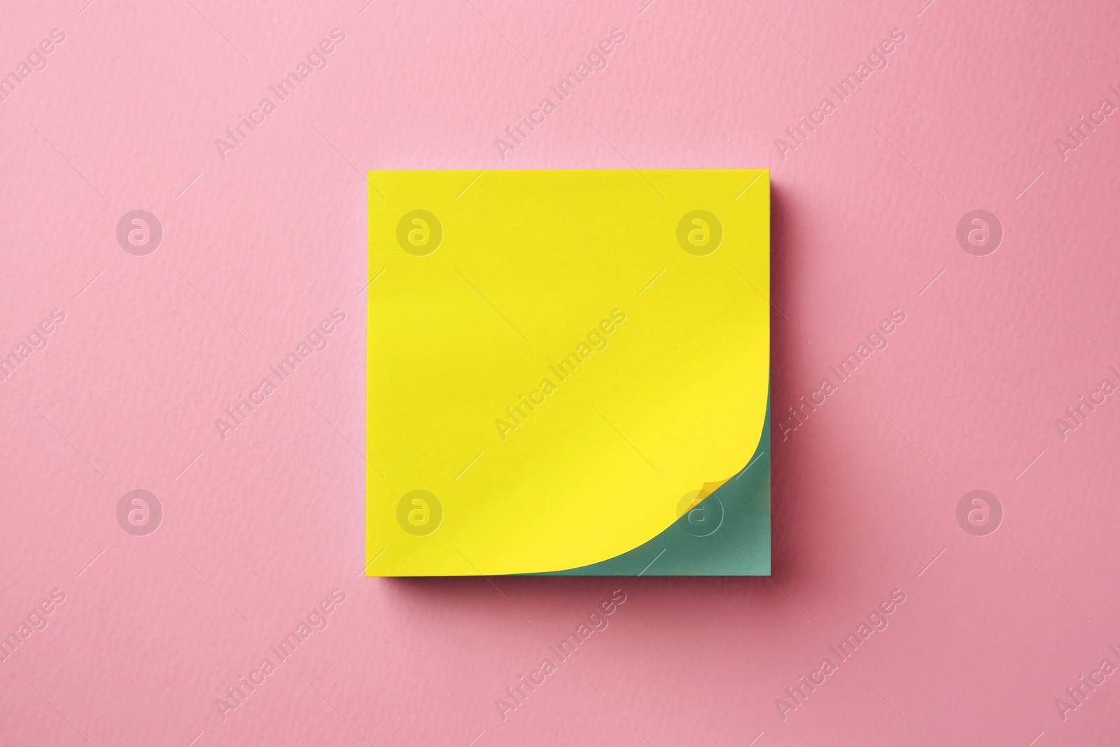 Photo of Blank paper notes on pink background, top view