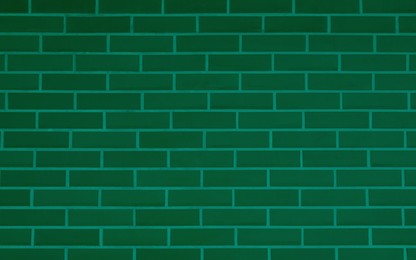 Image of Texture of bright green brick wall as background