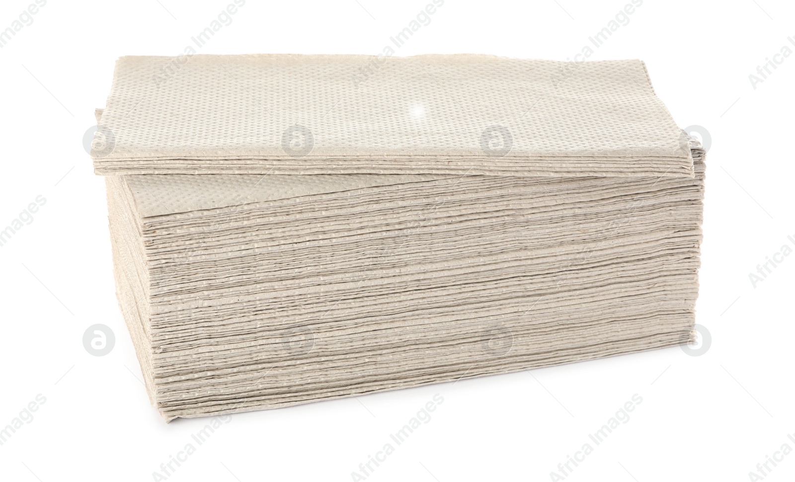 Photo of Stack of paper towels isolated on white
