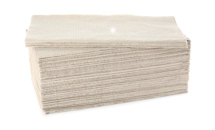 Photo of Stack of paper towels isolated on white