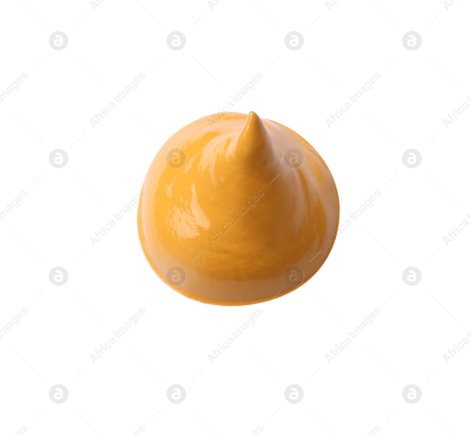 Photo of Sample of orange paint on white background