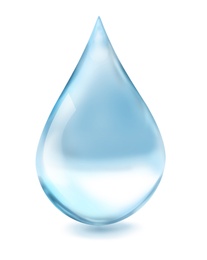 Illustration of Blue water drop illustration on white background