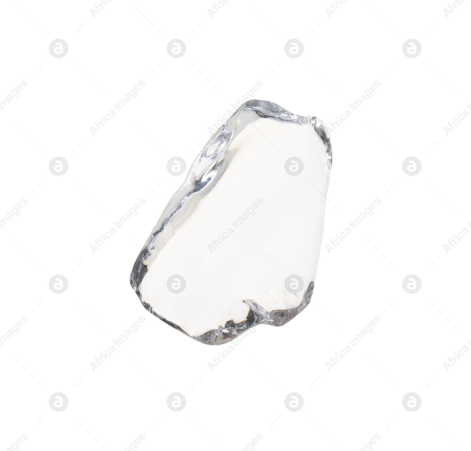 Photo of One piece of clear ice isolated on white