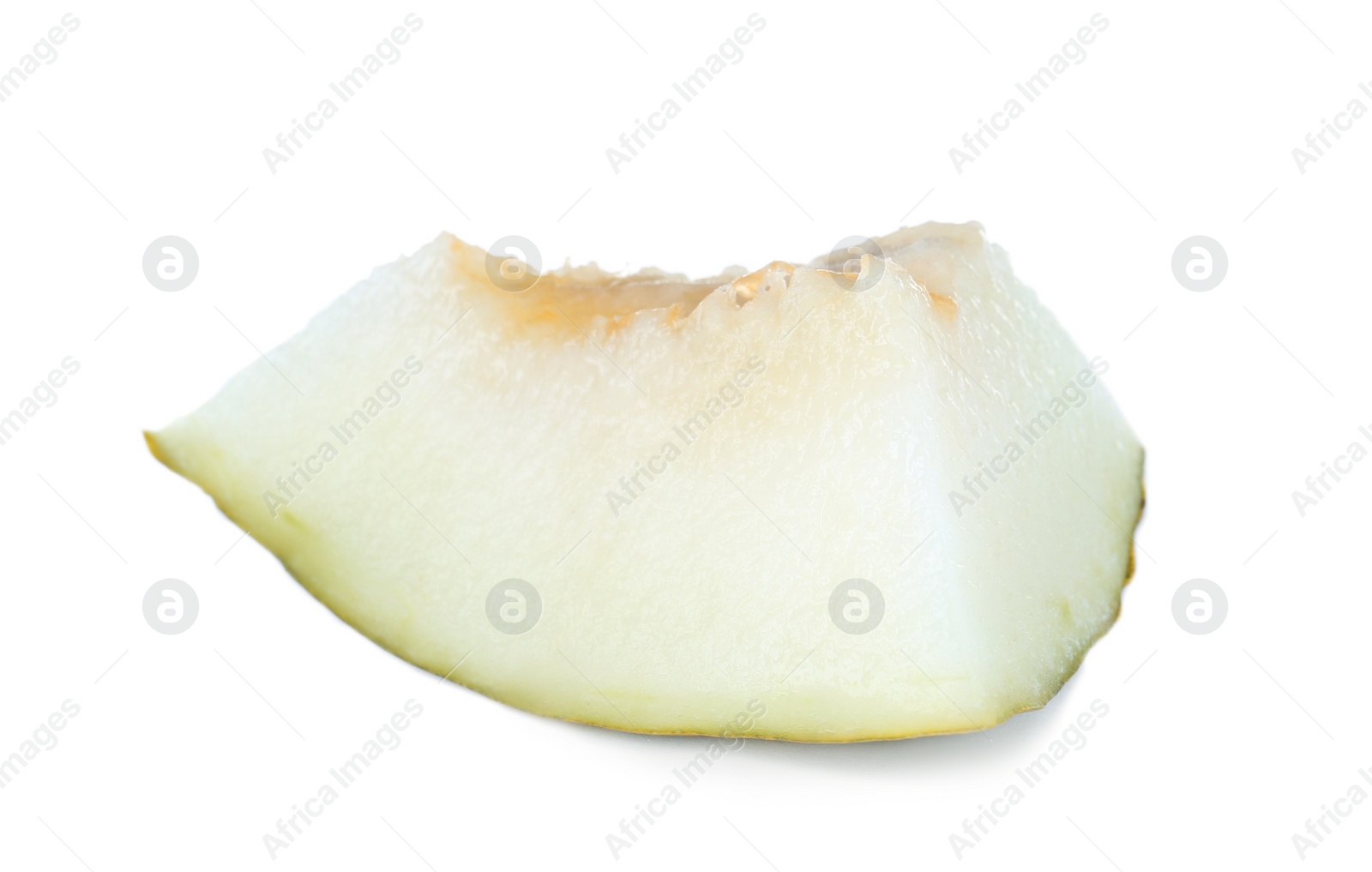 Photo of Piece of fresh tasty melon isolated on white