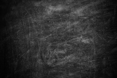 Photo of Dirty black chalkboard as background. Space for text