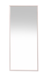 Photo of Beautiful large mirror isolated on white. Home decor