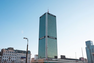 Photo of WARSAW, POLAND - MARCH 18, 2022: Samsung service center in Centrum LIM skyscraper