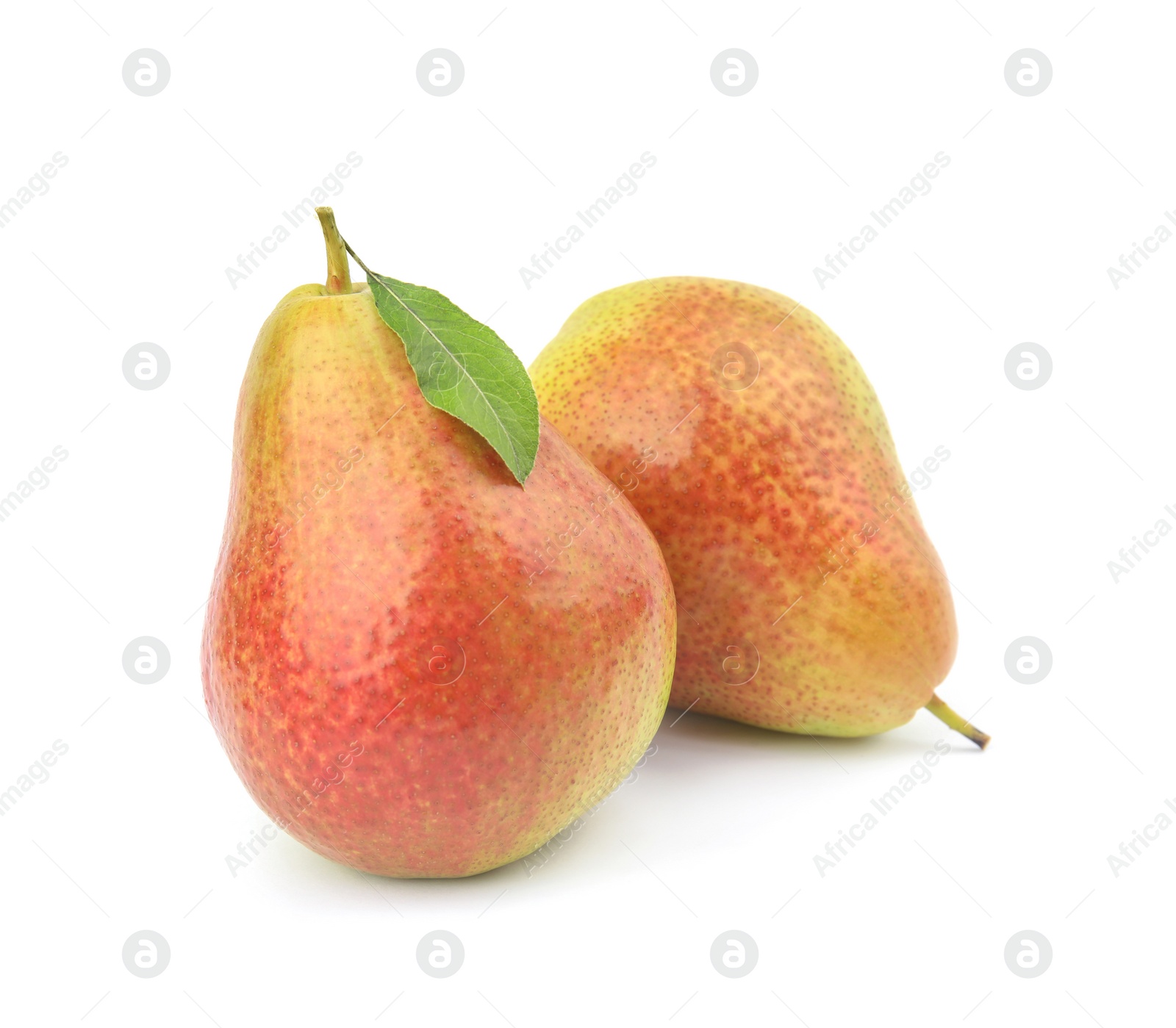 Photo of Fresh ripe juicy pears isolated on white