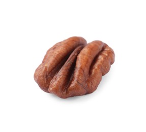 Photo of One tasty pecan nut isolated on white