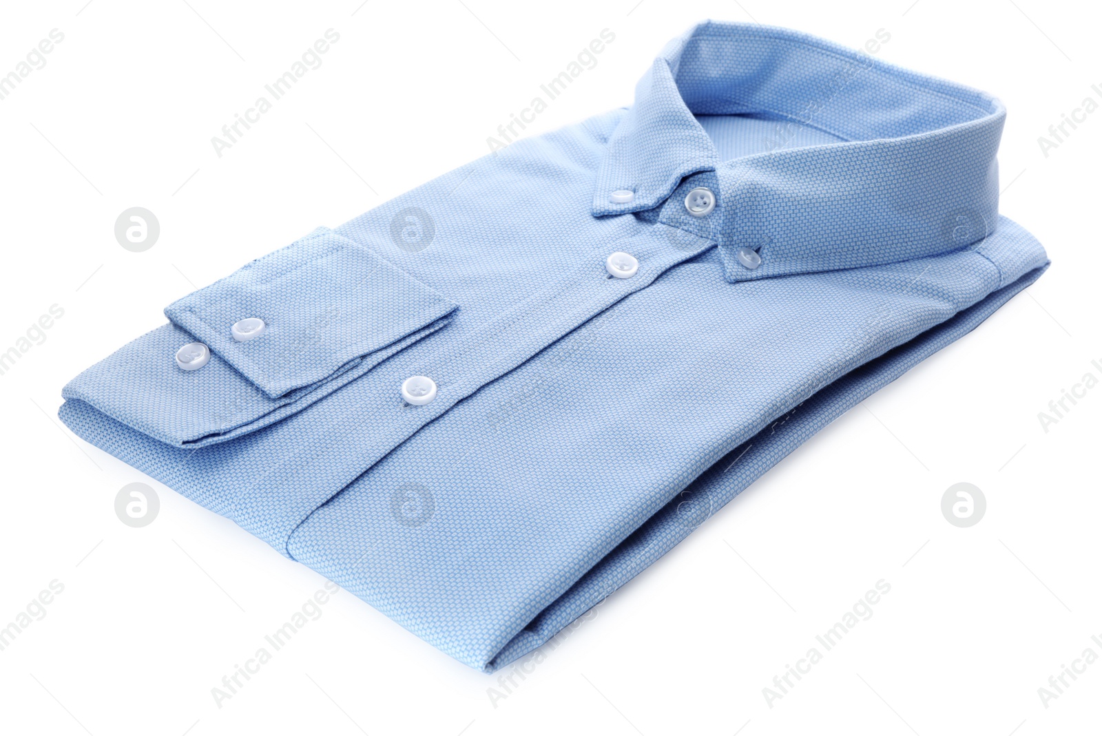 Photo of Male stylish light blue shirt isolated on white