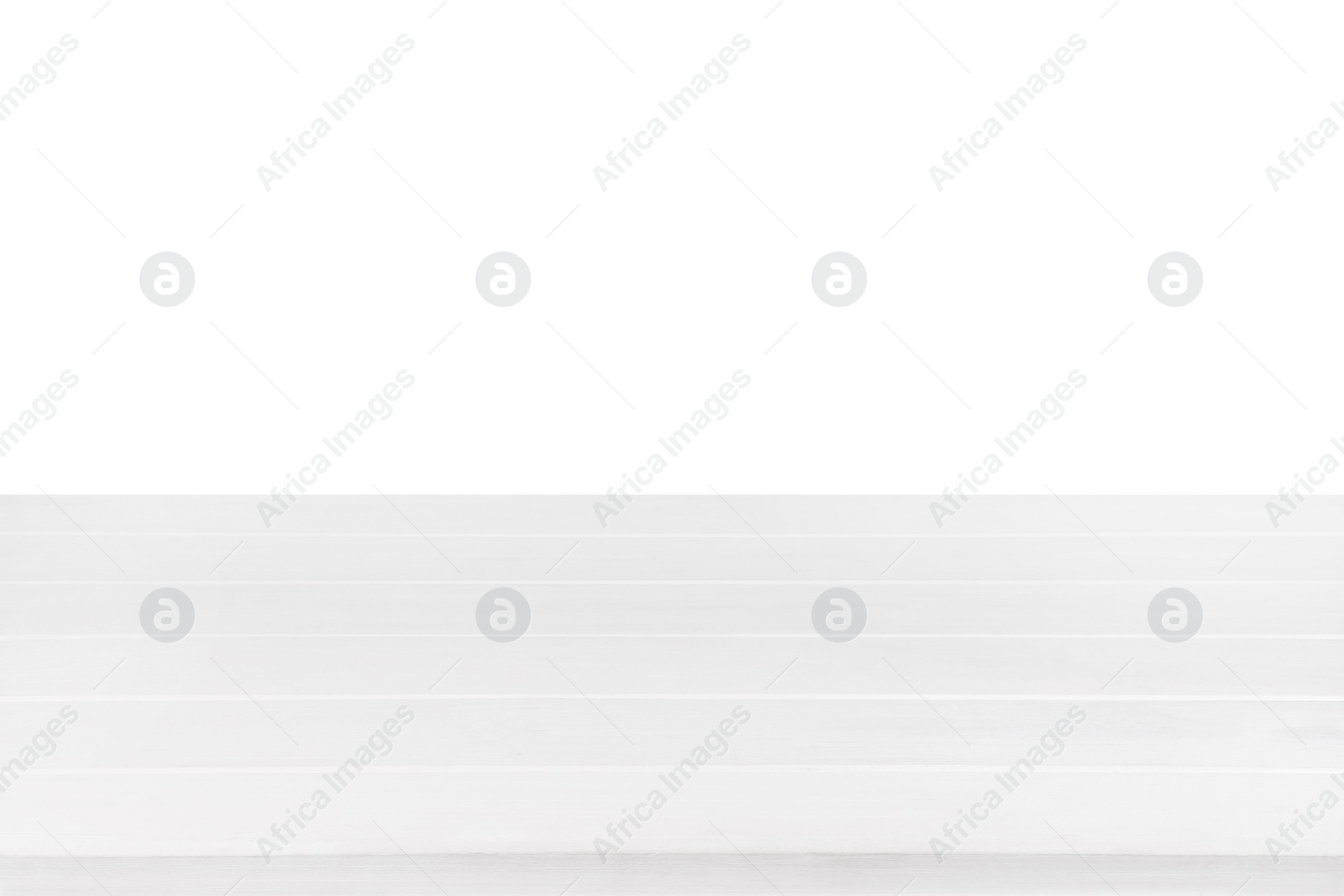 Photo of Empty clean wooden surface isolated on white