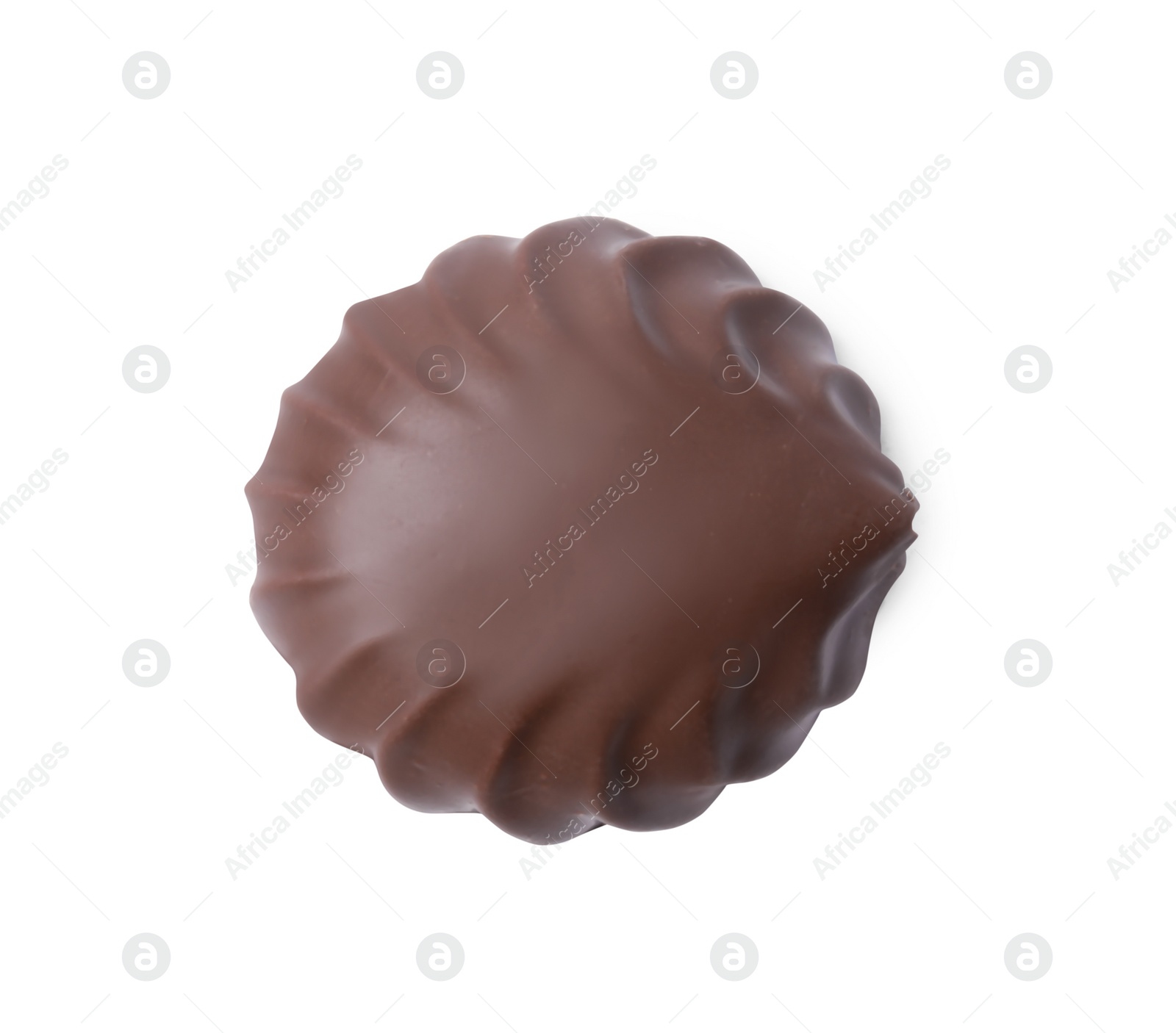 Photo of Delicious chocolate covered marshmallow isolated on white