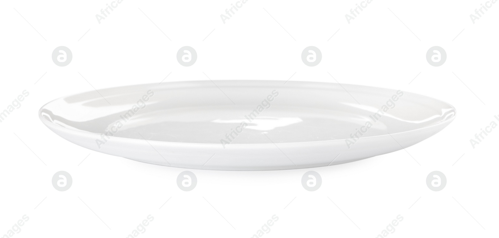 Photo of Empty clean ceramic plate isolated on white