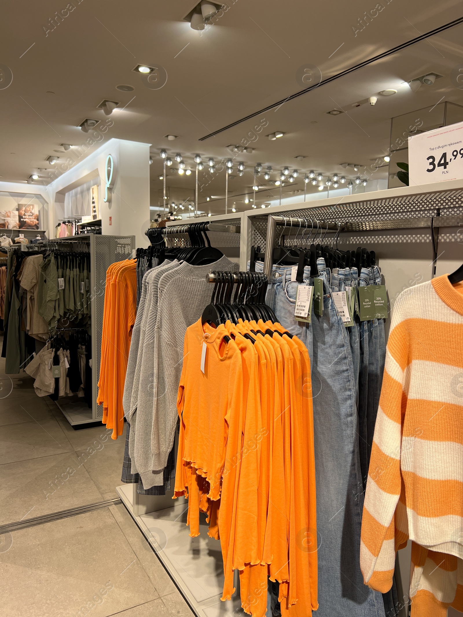 Photo of Warsaw, Poland - July 26, 2022: Display of fashion store in shopping mall