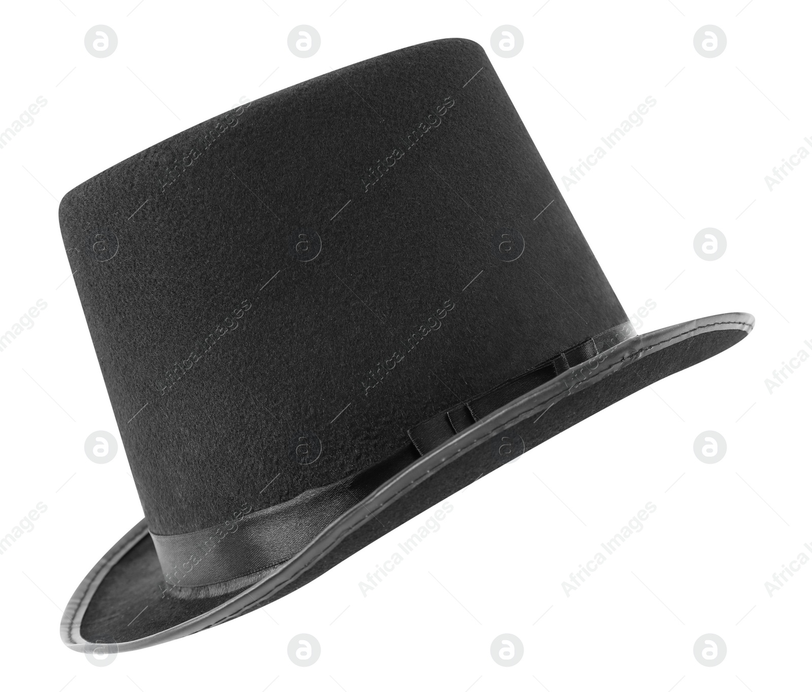 Photo of Black magician top hat isolated on white