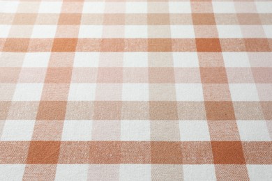 Photo of Texture of checkered fabric as background, closeup