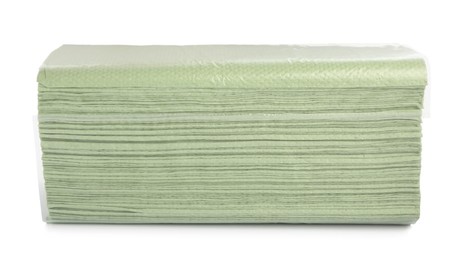 Photo of Package of paper towels isolated on white