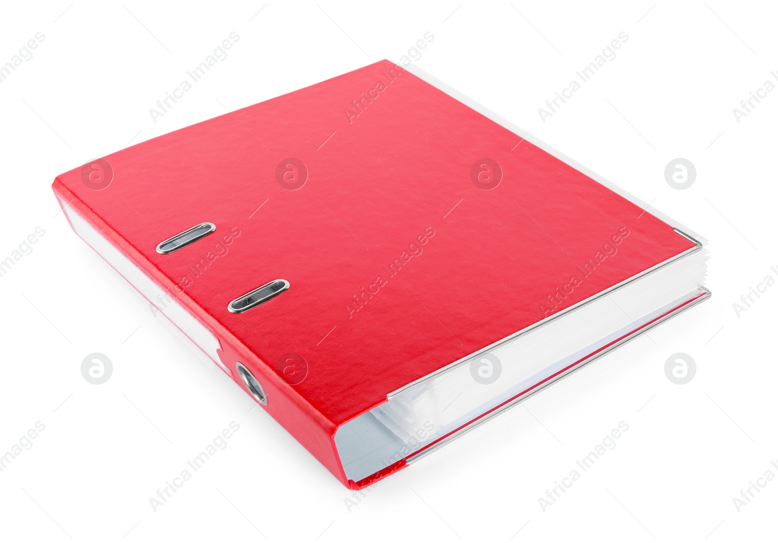 Photo of One red office folder isolated on white
